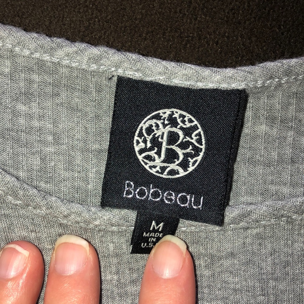 😍BOBEAU BRAND 3/4 SLEEVE STRIPED LOOSE FIT SHIRT